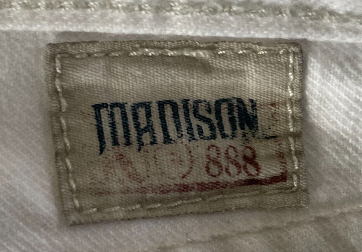 RALPH LAUREN White Denim "Madison 888" Full Length Jeans Size 31 Straight Leg