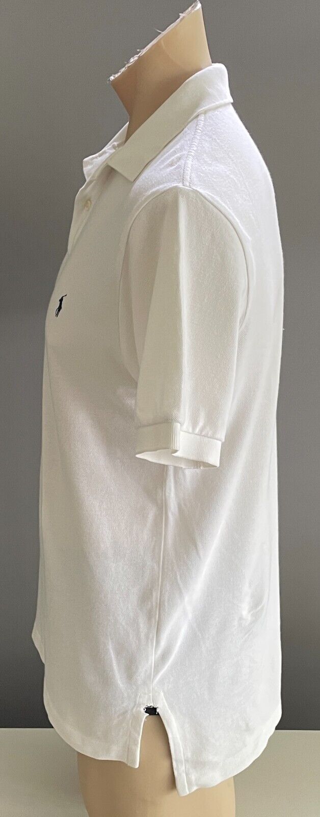 Polo Shirt  POLO by RALPH LAUREN White Short Sleeve Mens Size S Cotton Fabric