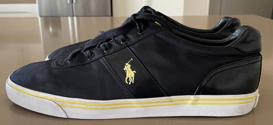 POLO RALPH LAUREN "Hanford" Sneakers Tech Nylon Black Yellow White Mens Shoe 15D