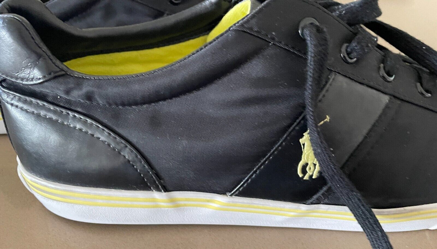 POLO RALPH LAUREN "Hanford" Sneakers Tech Nylon Black Yellow White Mens Shoe 15D