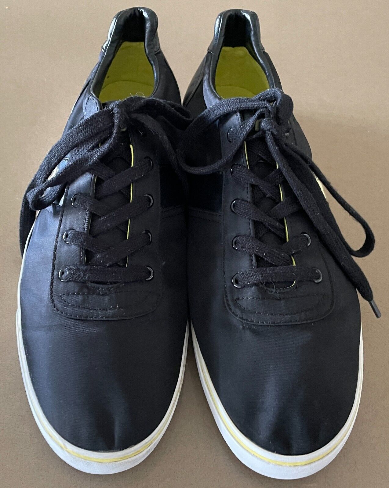 POLO RALPH LAUREN "Hanford" Sneakers Tech Nylon Black Yellow White Mens Shoe 15D