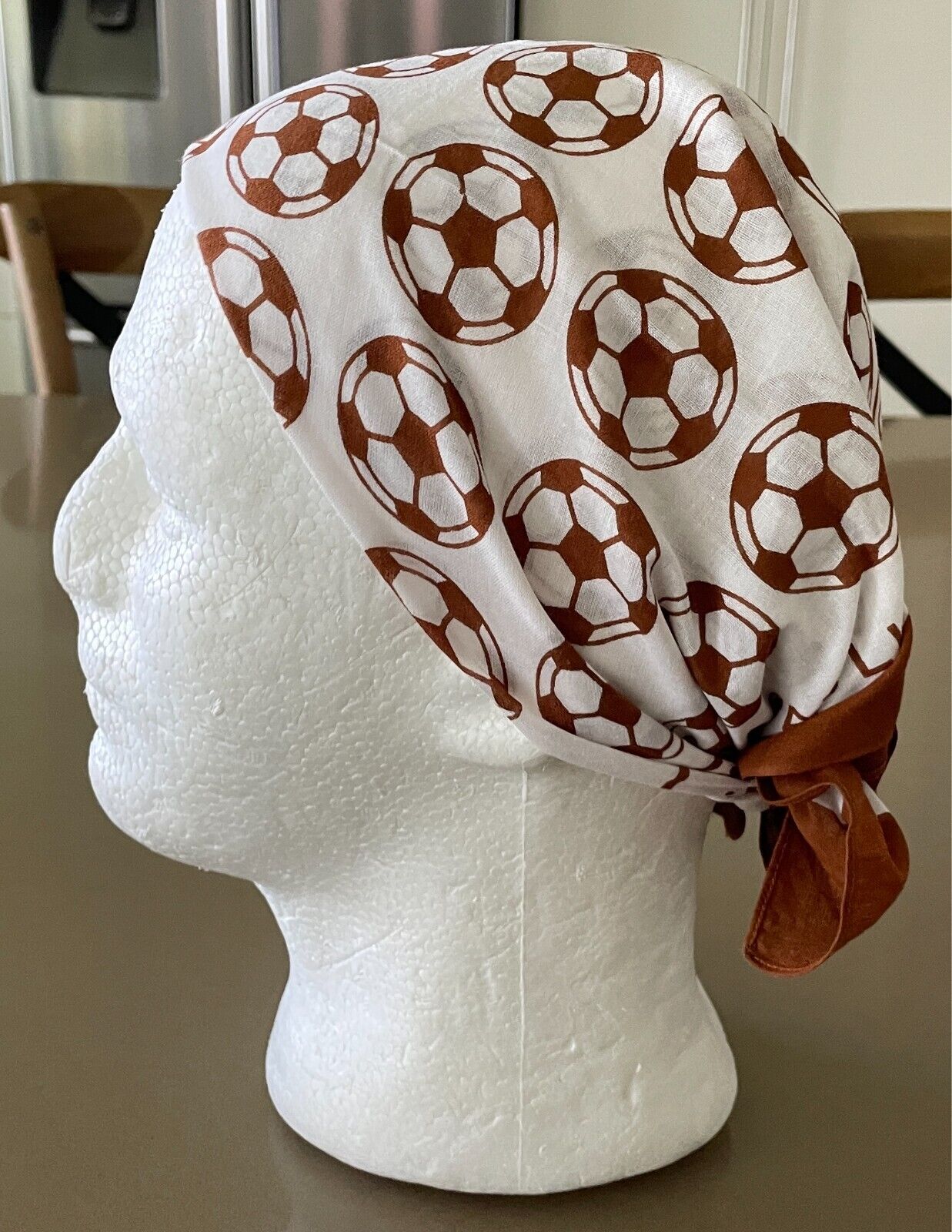 Bandana FC ST PAULI 1910 Brown White Print Square Soccer Football Unisex Scarf