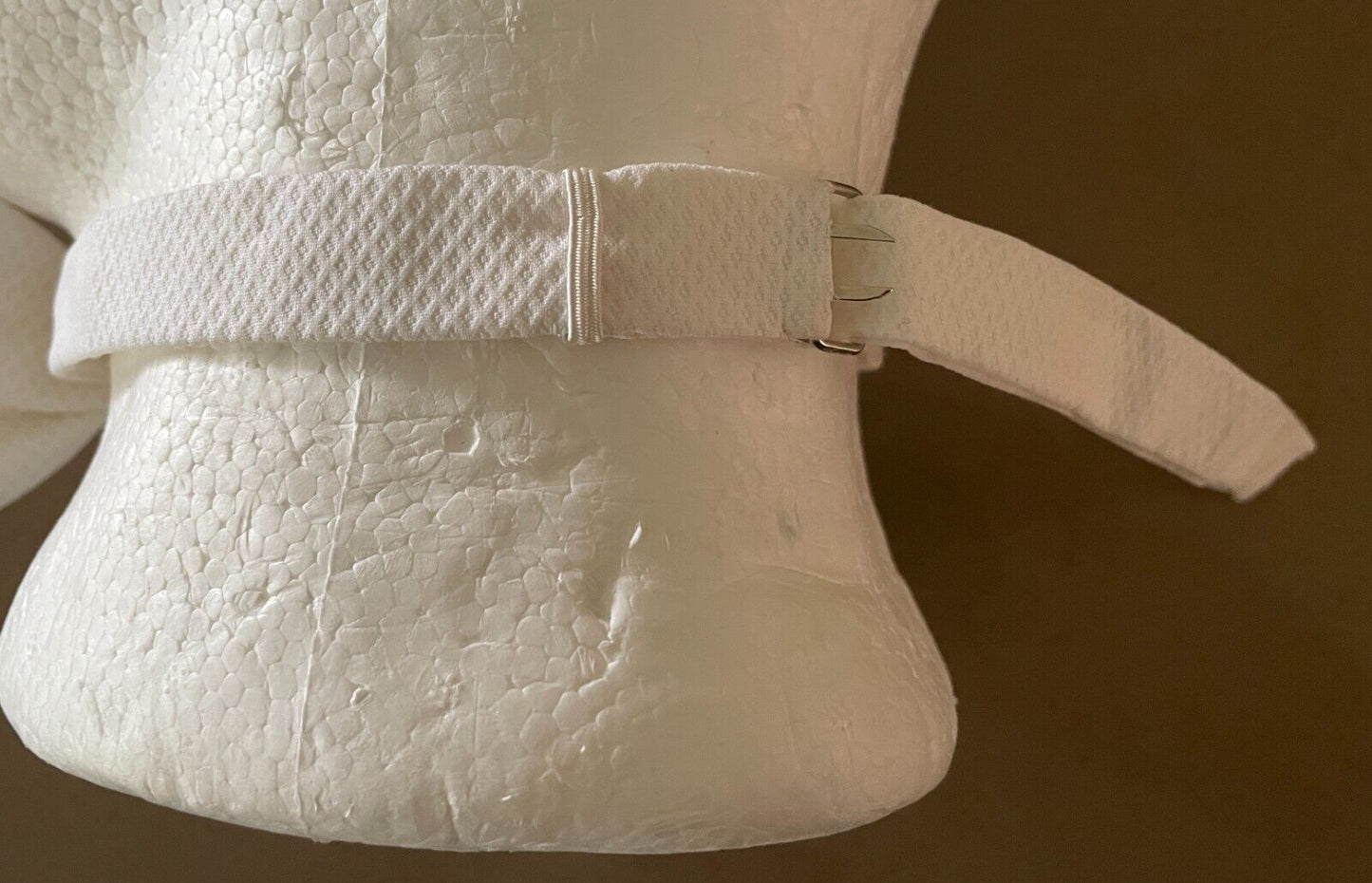 Bow Tie MOSS BROS Convent Garden White Textured Cotton Pre-tied Adjustable Neck