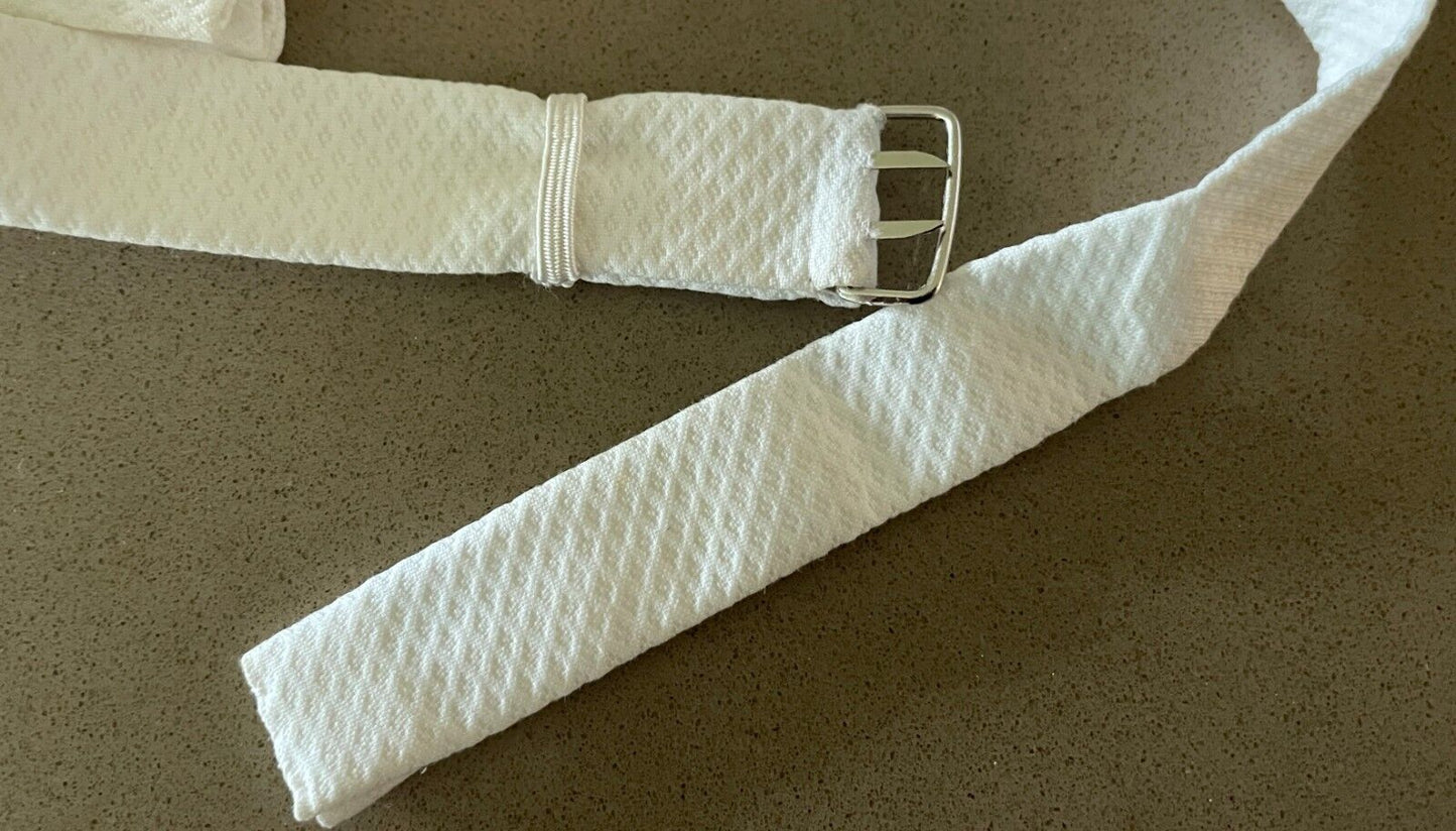 Bow Tie MOSS BROS Convent Garden White Textured Cotton Pre-tied Adjustable Neck