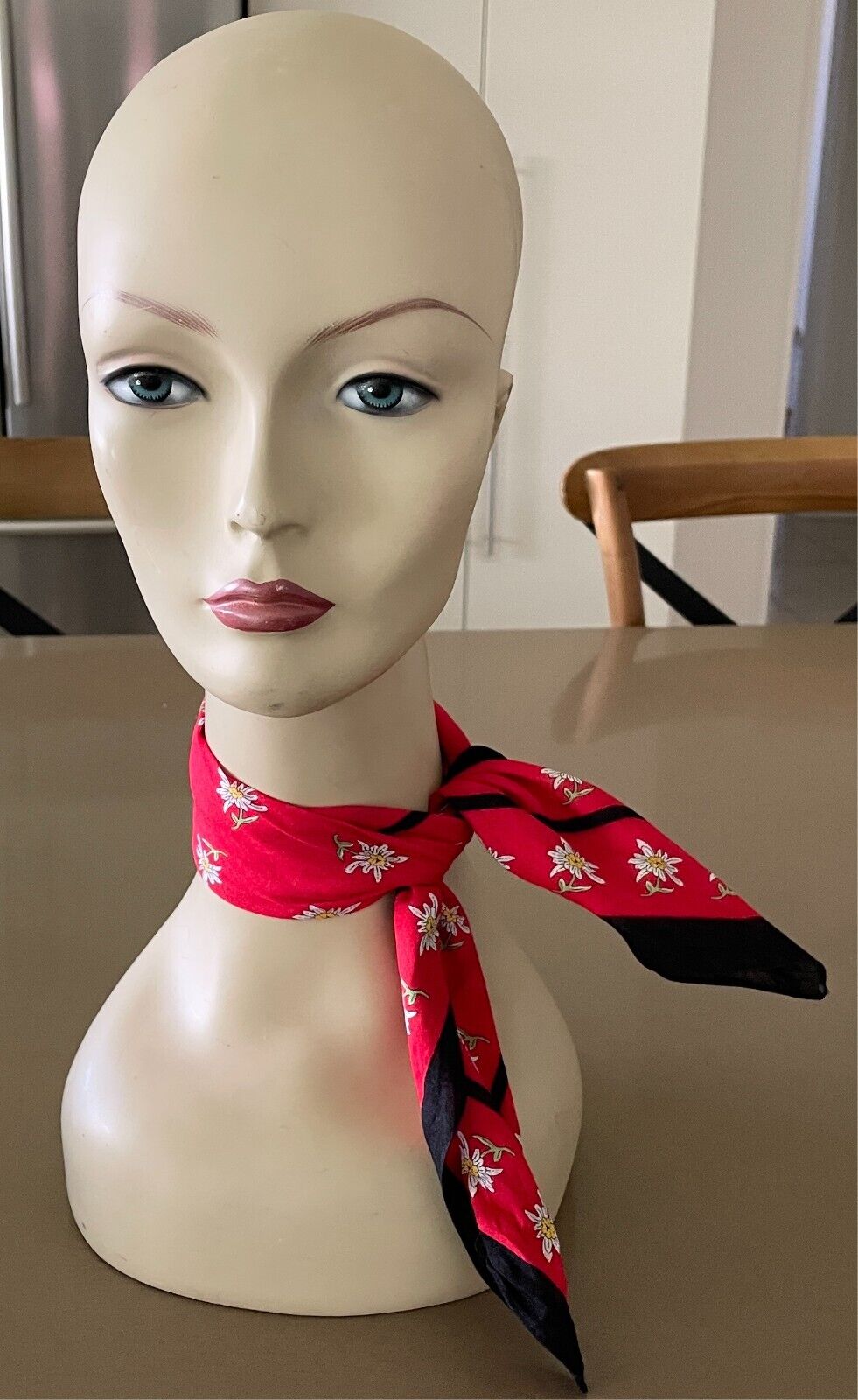 Bandana Cotton NECK SCARF HEAD Wrap Floral Print Red, Black, Yellow & Green