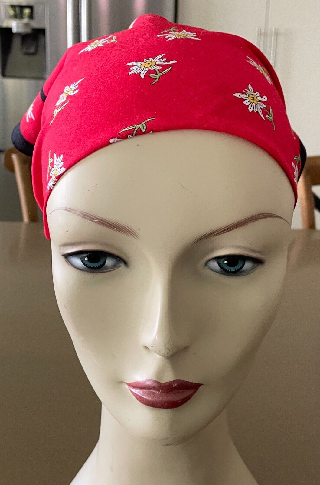 Bandana Cotton NECK SCARF HEAD Wrap Floral Print Red, Black, Yellow & Green