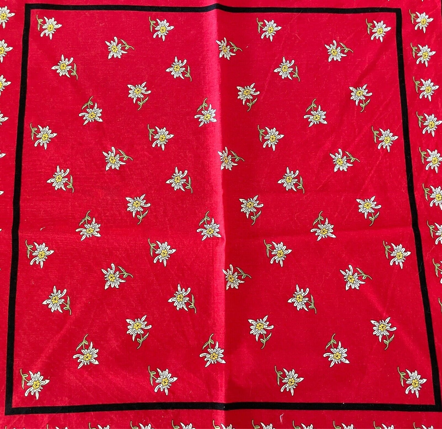 Bandana Cotton NECK SCARF HEAD Wrap Floral Print Red, Black, Yellow & Green