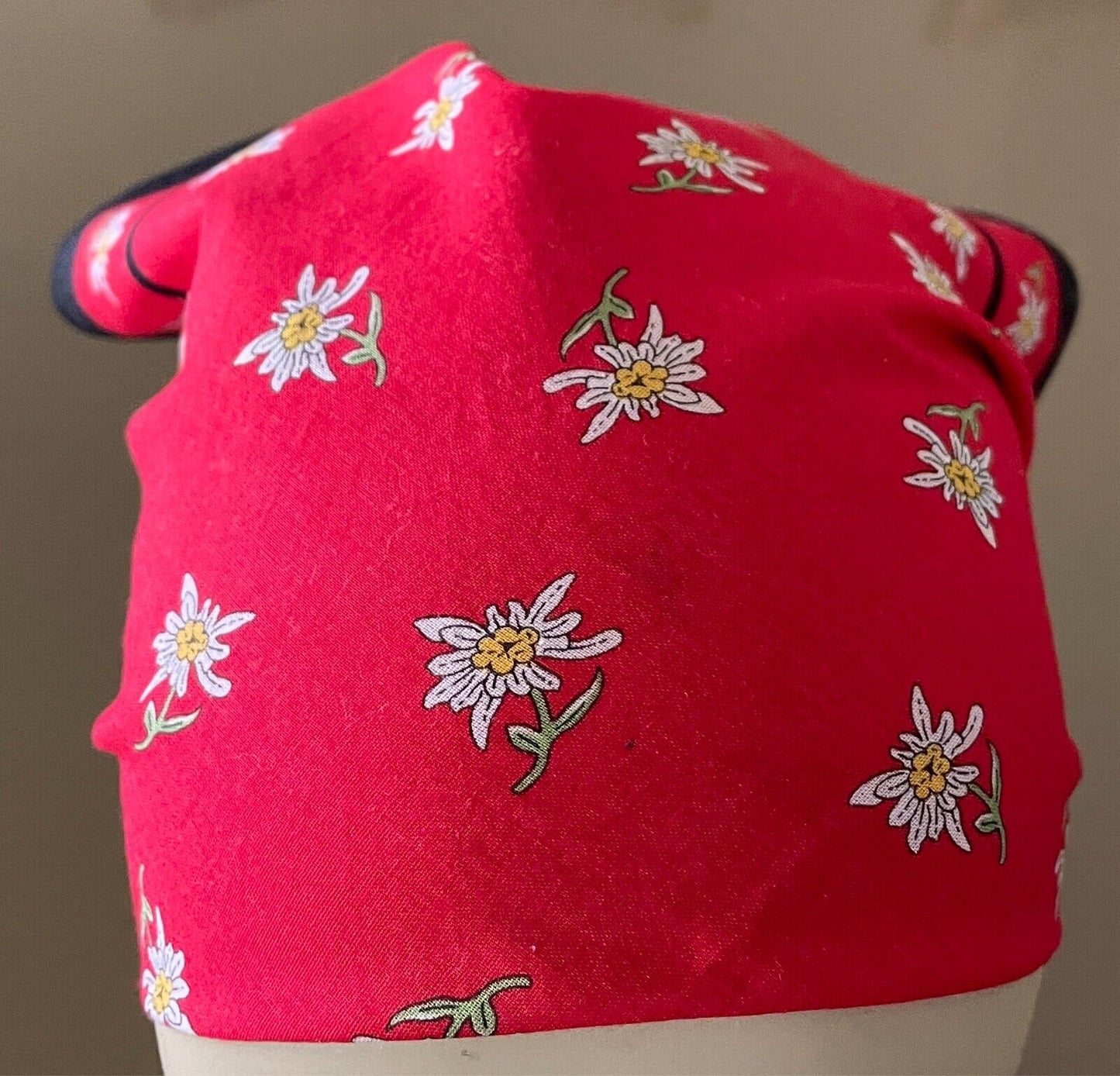 Bandana Cotton NECK SCARF HEAD Wrap Floral Print Red, Black, Yellow & Green