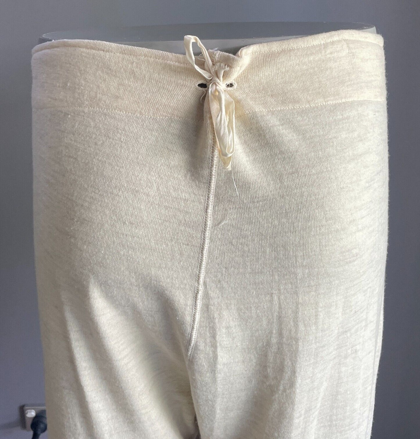 Mens Long Johns GOLDEN FLEECE Off White Pure Wool Unshrinkable Size 46 Vintage