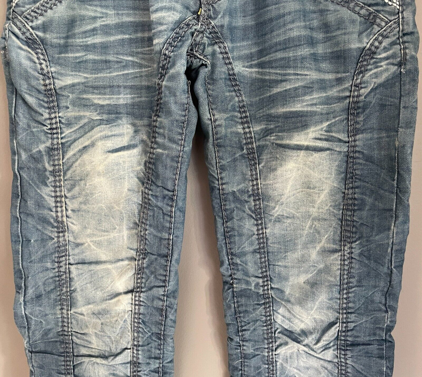 Mens K&M Kosmo Lupo Blue Denim Jeans Size 32 Designer Quality Streetwear Casual