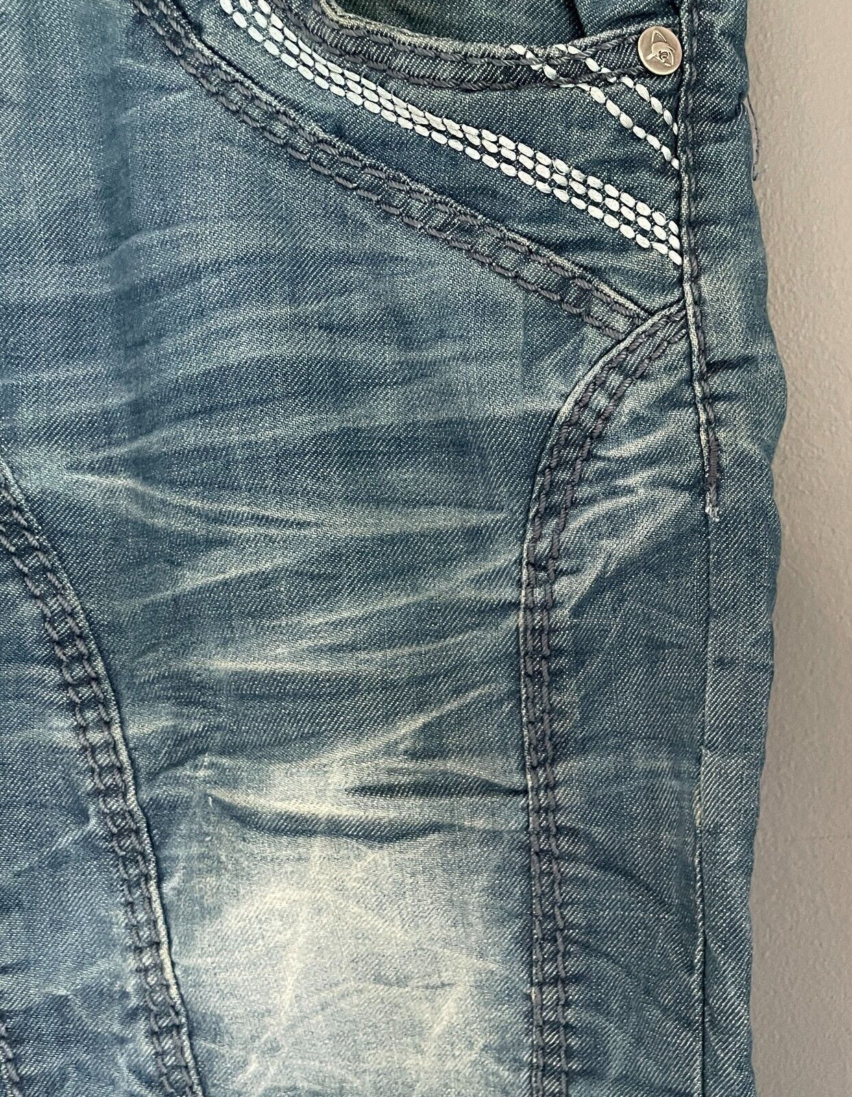 Mens K&M Kosmo Lupo Blue Denim Jeans Size 32 Designer Quality Streetwear Casual