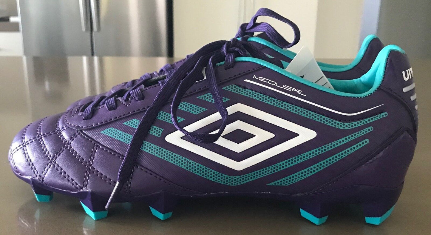 UMBRO MEDUSAE CLUB HG Soccer Boots  Football CLEATS Acai White Ceramic UK 8 US 9