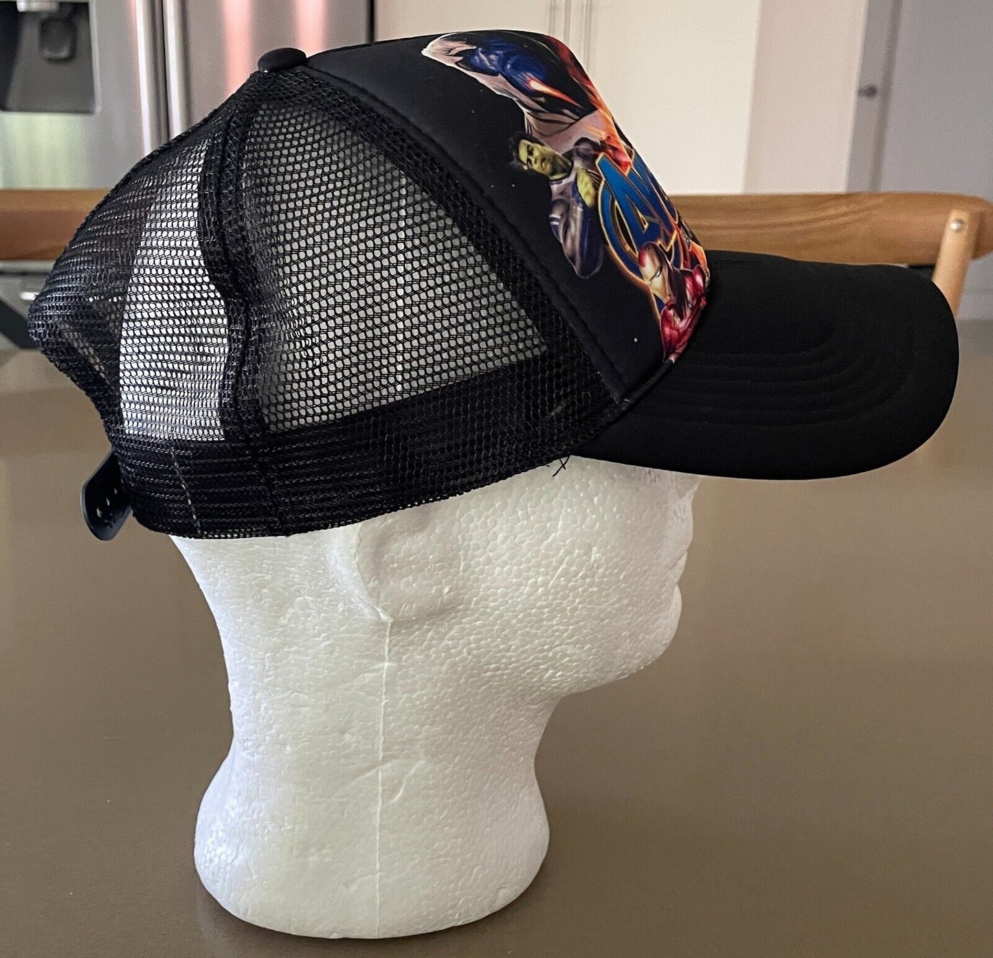 MARVEL AVENGERS End Game Black SnapBack Cap Size M Mesh Back Adjustable Unisex