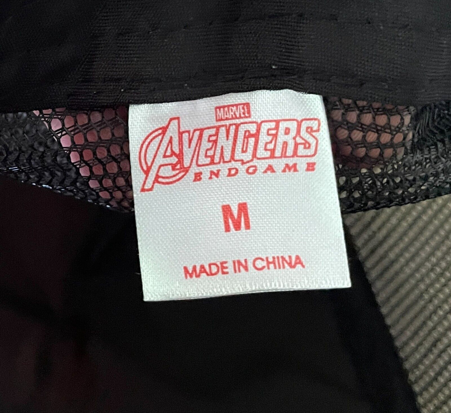 MARVEL AVENGERS End Game Black SnapBack Cap Size M Mesh Back Adjustable Unisex