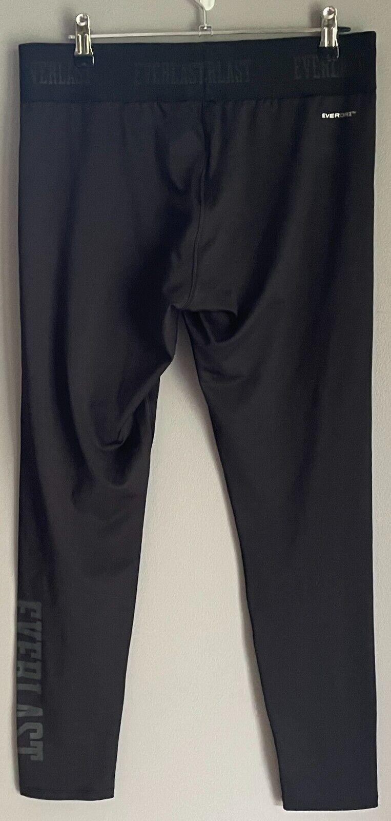 EVERLAST Leggings Black 7/8 Size 16 Elastic Waist Logo Activewear Pants Gym NEW