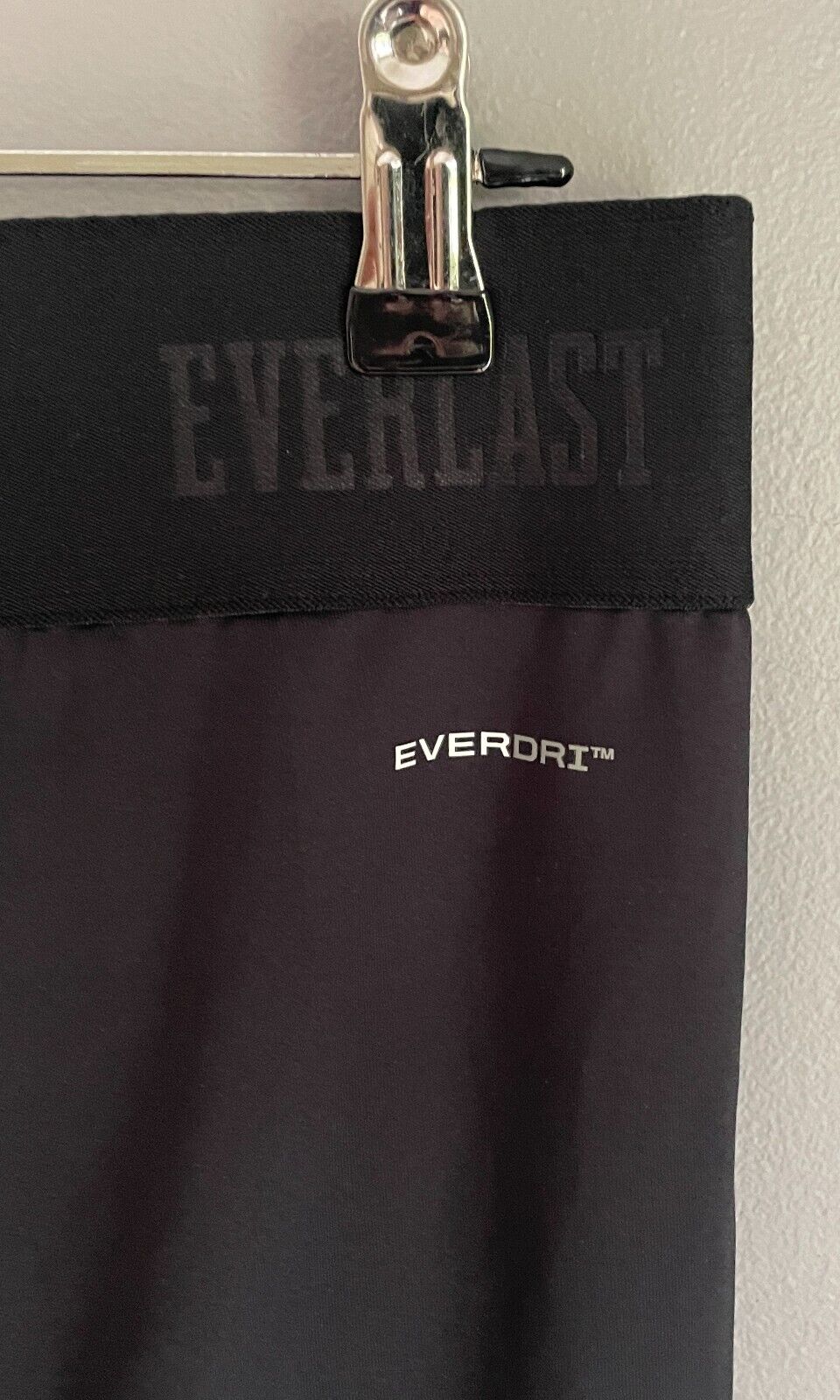 EVERLAST Leggings Black 7/8 Size 16 Elastic Waist Logo Activewear Pants Gym NEW