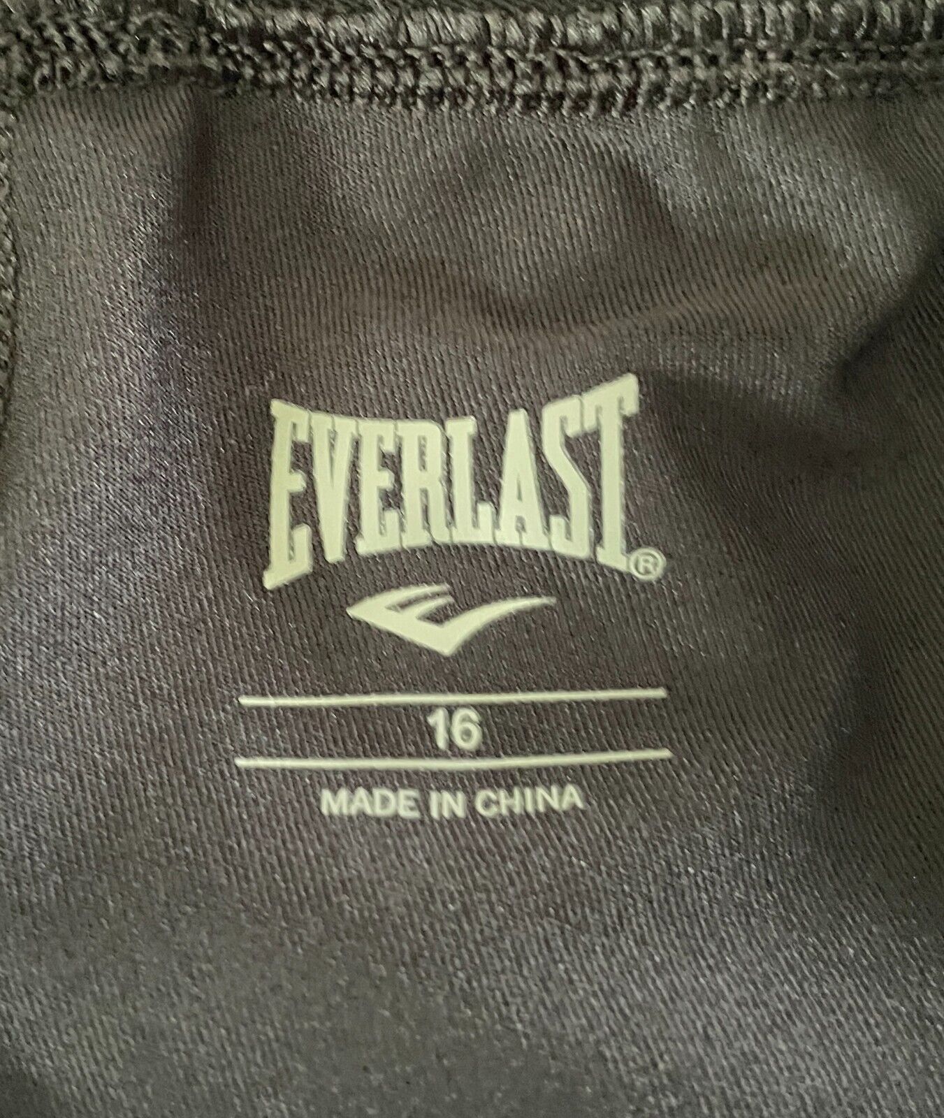 EVERLAST Leggings Black 7/8 Size 16 Elastic Waist Logo Activewear Pants Gym NEW
