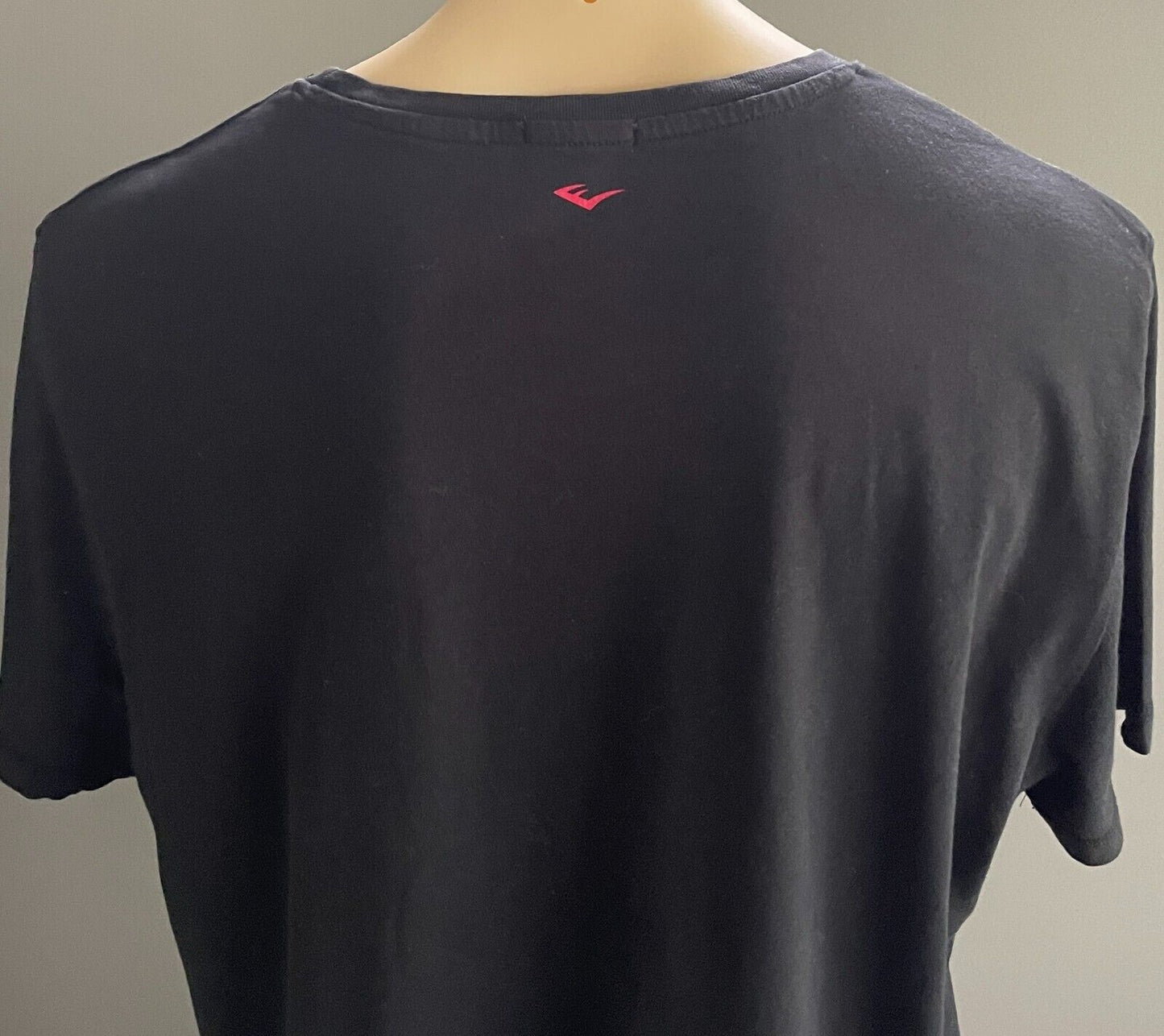 EVERLAST Mens T-Shirt Black Short Sleeves Size XXL Logo Contrast Stitch Trim