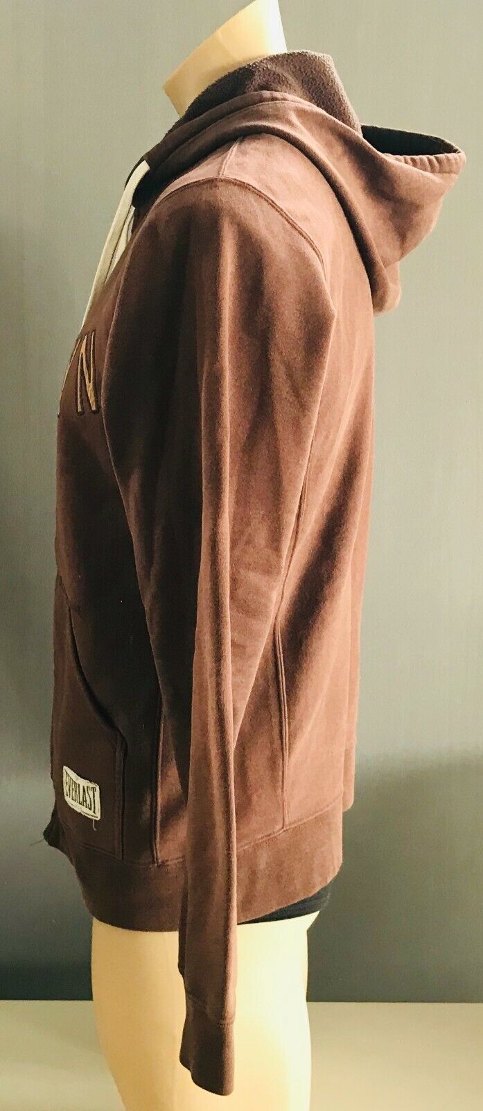 EVERLAST "Brooklyn" Hooded Zip Jacket American Series Brown Casual Size S Hoodie