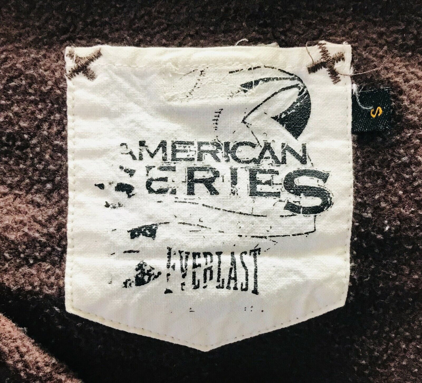 EVERLAST "Brooklyn" Hooded Zip Jacket American Series Brown Casual Size S Hoodie