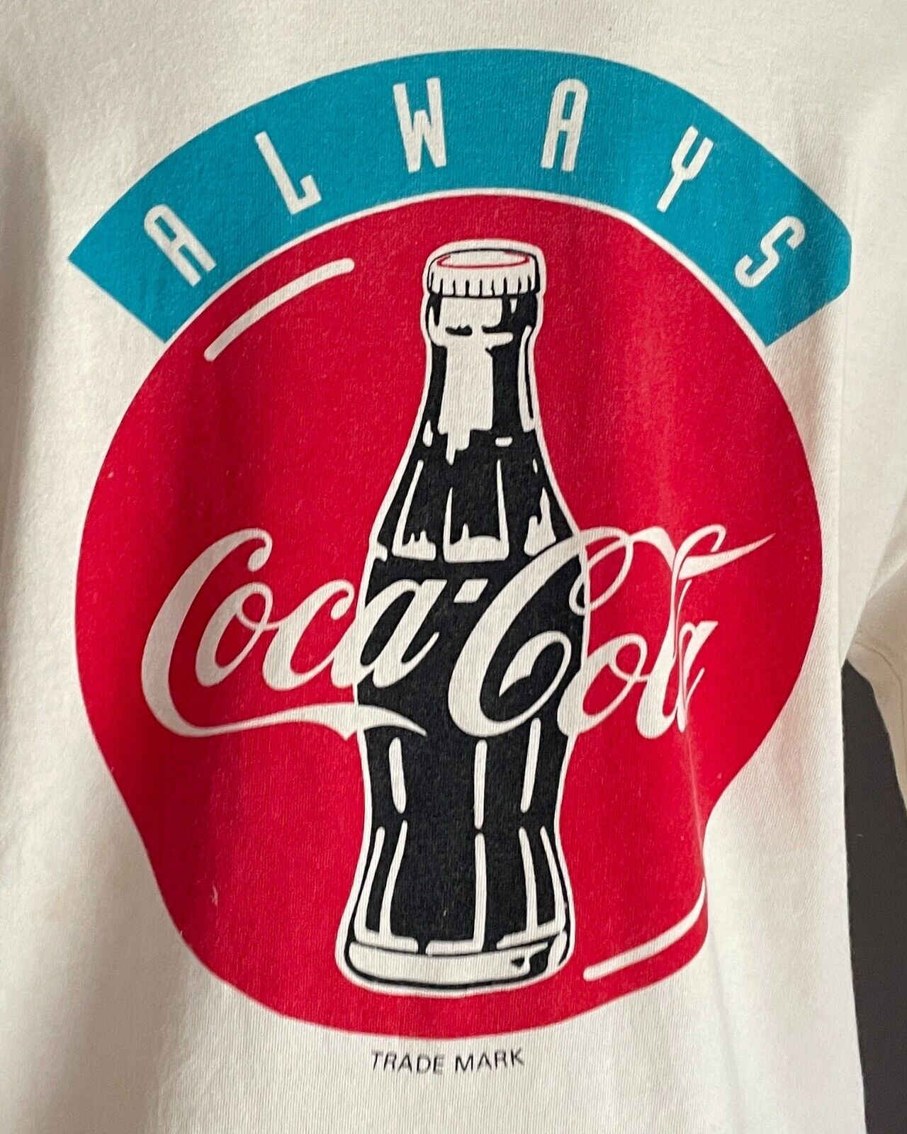 COCA COLA Hyper Active Clothing Mens T-Shirt Cream Sh/Sleeve Logo Chest 106cm XL