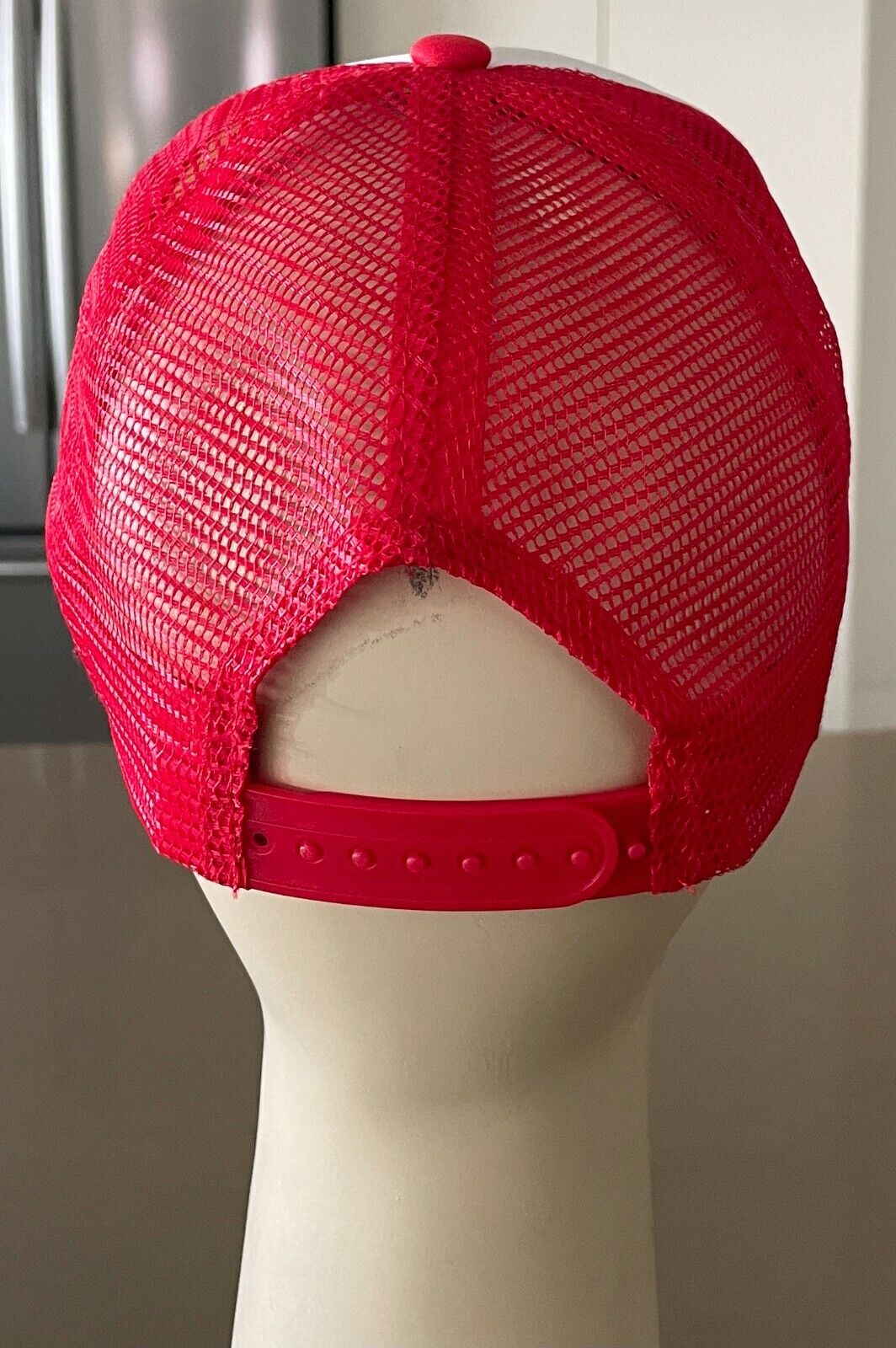 COCA COLA Mesh Back Cap Red & White Adjustable Truckers Snap Back Hat One Size