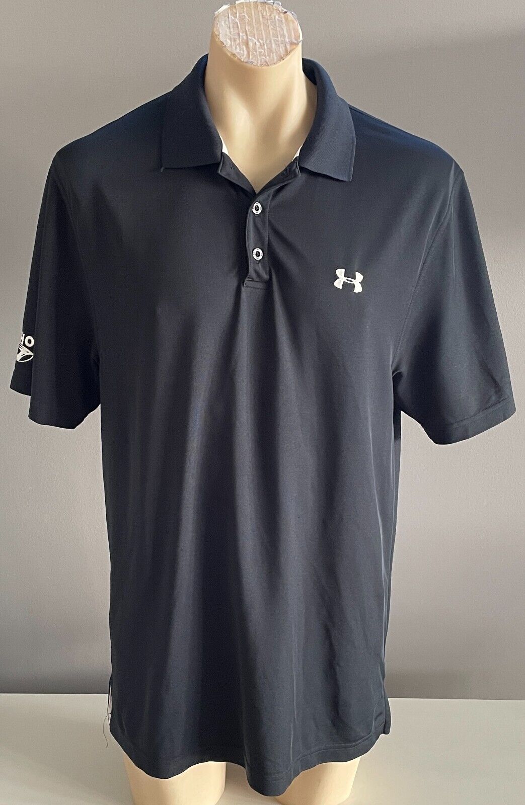 UNDER ARMOUR Polo Shirt Black Golf Specialized IWC SCHAFFHAUSEN CLIE SHOT 120cm