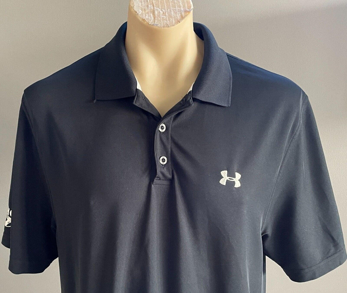 UNDER ARMOUR Polo Shirt Black Golf Specialized IWC SCHAFFHAUSEN CLIE SHOT 120cm