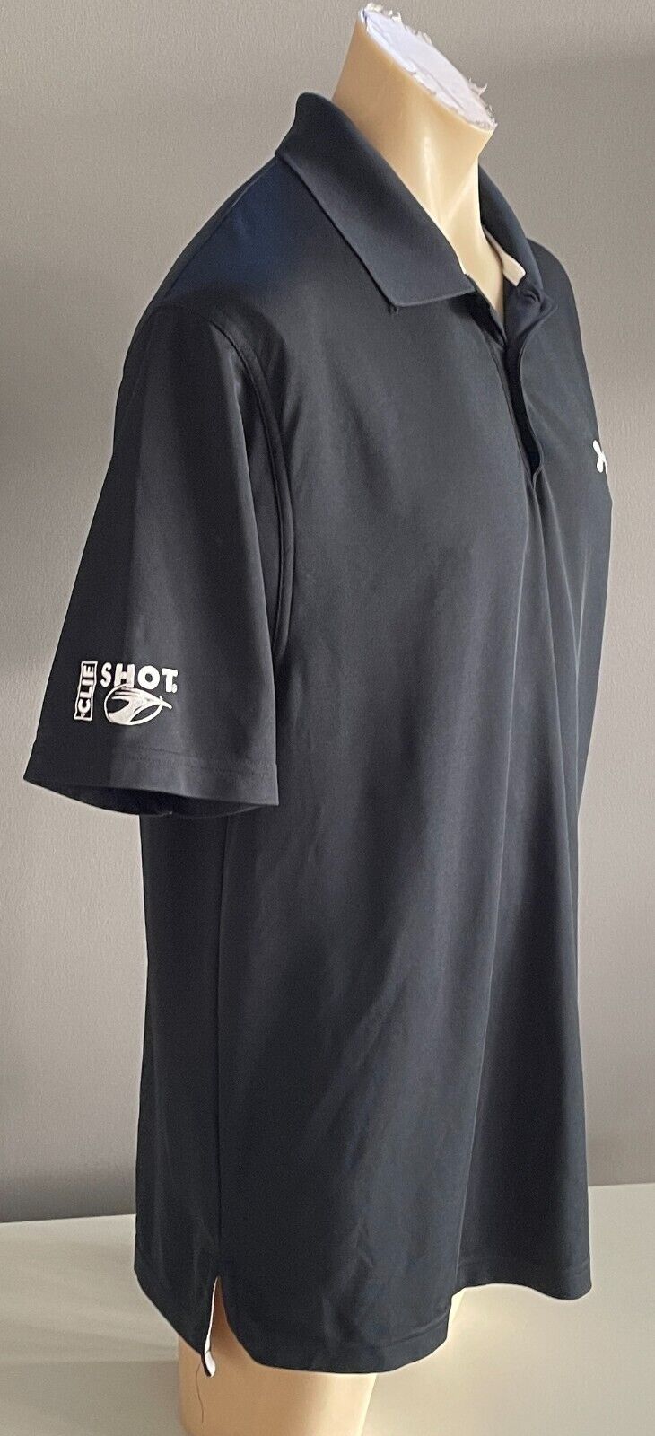 UNDER ARMOUR Polo Shirt Black Golf Specialized IWC SCHAFFHAUSEN CLIE SHOT 120cm