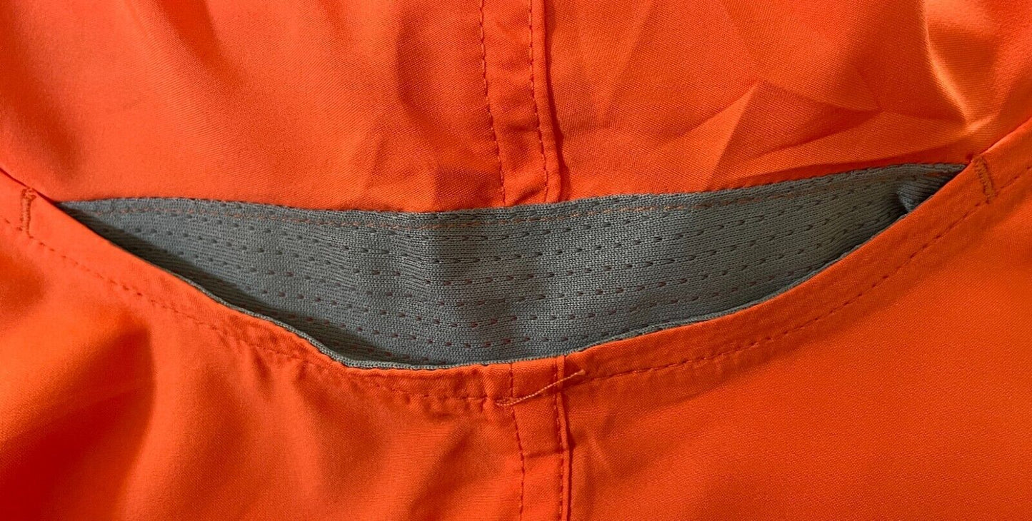 Mens UNDER ARMOUR " HeatGear " Neon Orange Short Sleeve Button Shirt Size M NEW