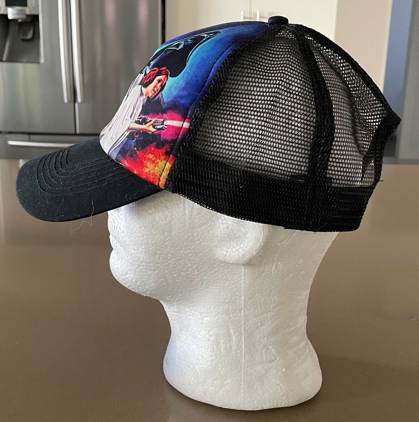 STAR WARS Print Logo Cap Black Adjustable Trucker Hat Unisex  One Size