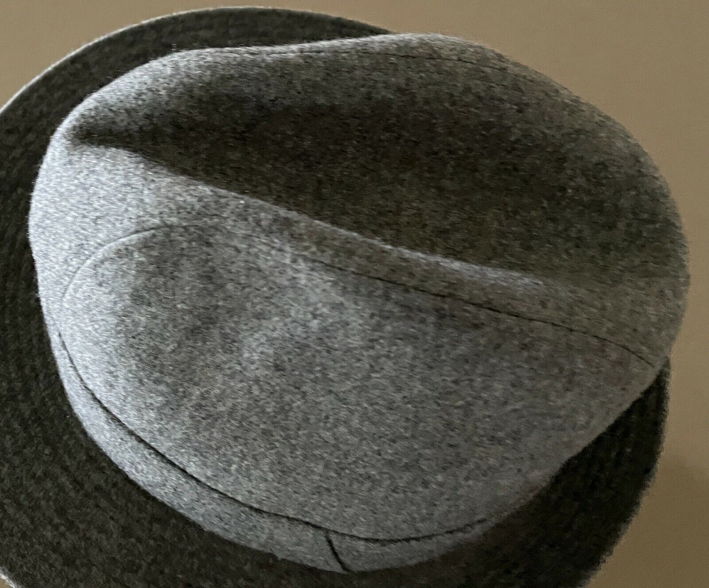 Vintage ST MICHAEL LUTON Grey Wool Mix Trilby Hat Size 7 57 cm France Hipster
