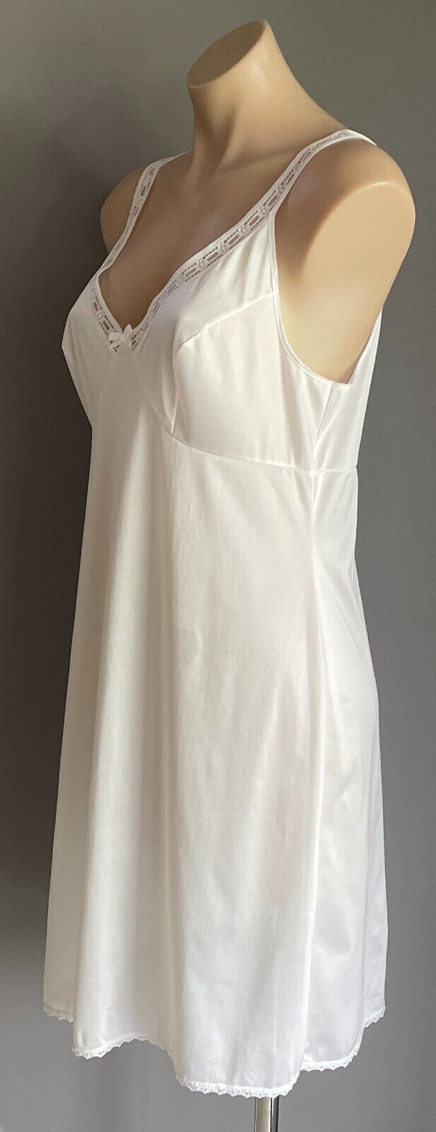 ST MICHAEL Petticoat Full Slip White Lace Nylon Ladies Size 38 16 NEW Vintage