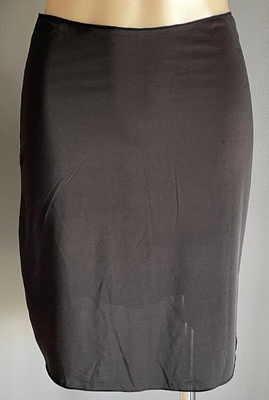 HOLD ME TIGHT Black Soft to Touch Half Slip Side Slit Ladies Petticoat Size 14