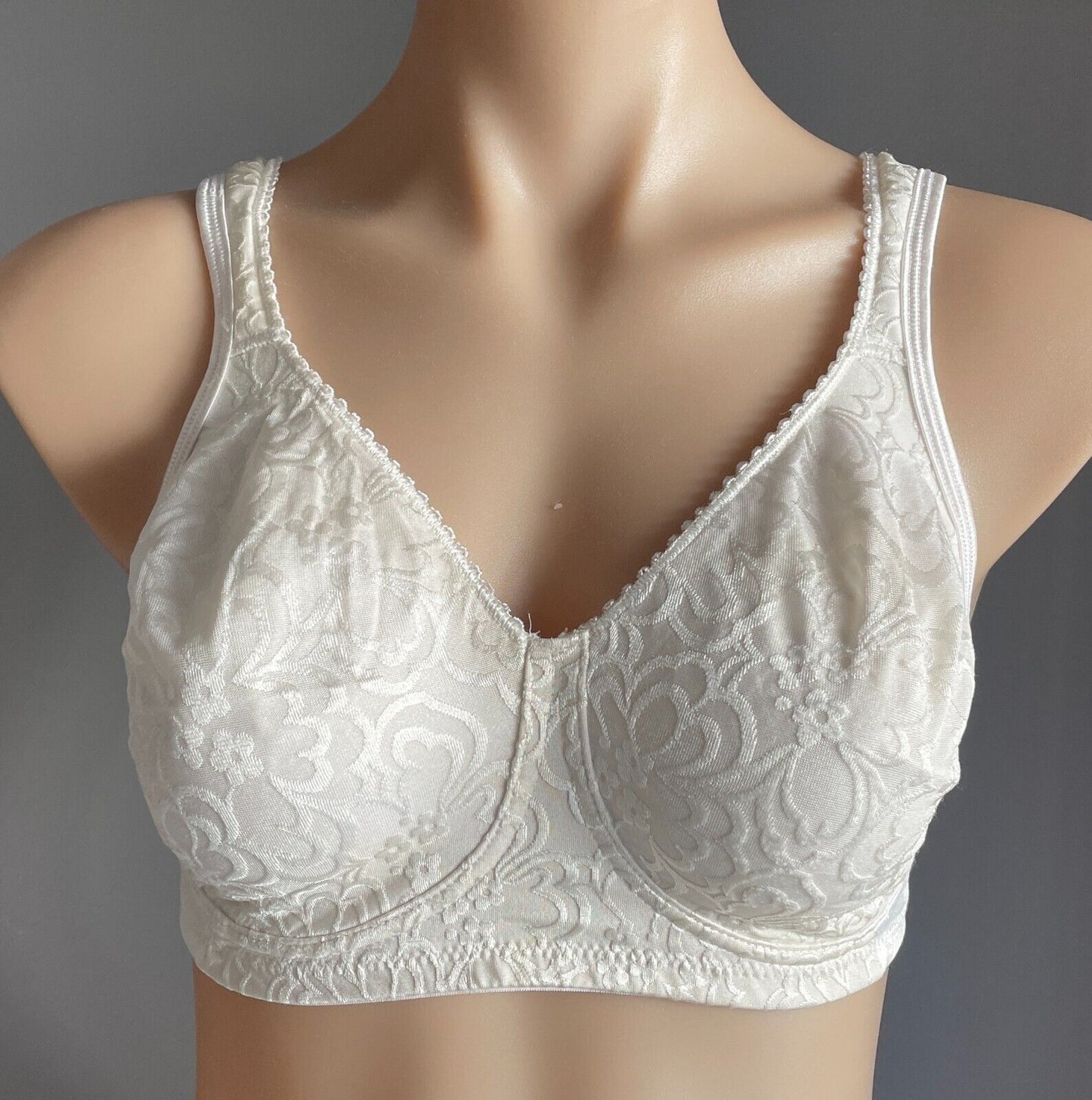 PLAYTEX Bra 14C Wire Free Off White Jacquard Fabric Ultimate Lift & Support 14 C