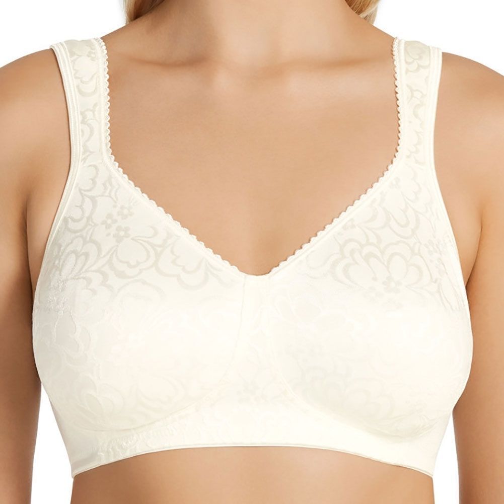 PLAYTEX Bra 14C Wire Free Off White Jacquard Fabric Ultimate Lift & Support 14 C