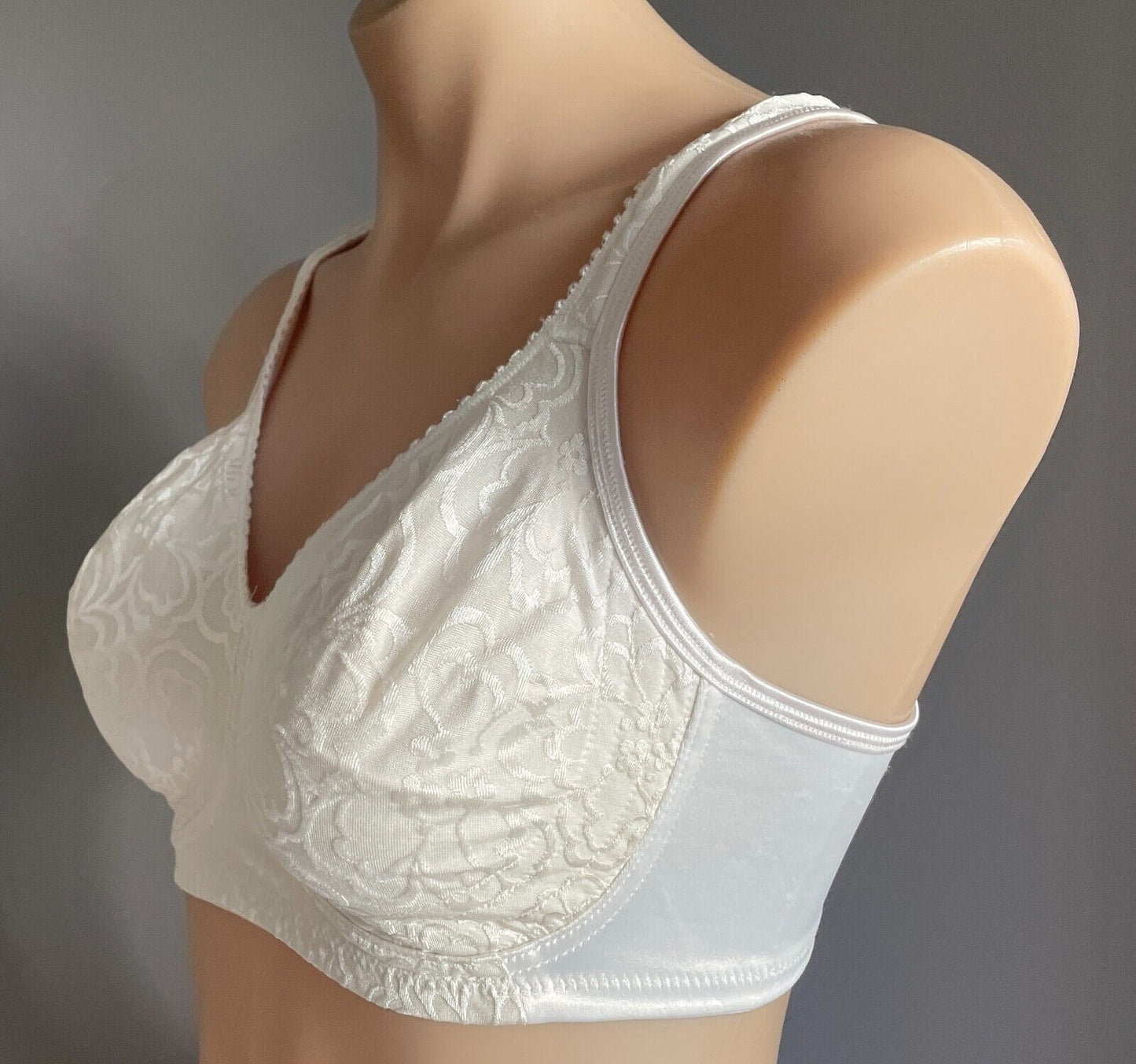 PLAYTEX Bra 14C Wire Free Off White Jacquard Fabric Ultimate Lift & Support 14 C