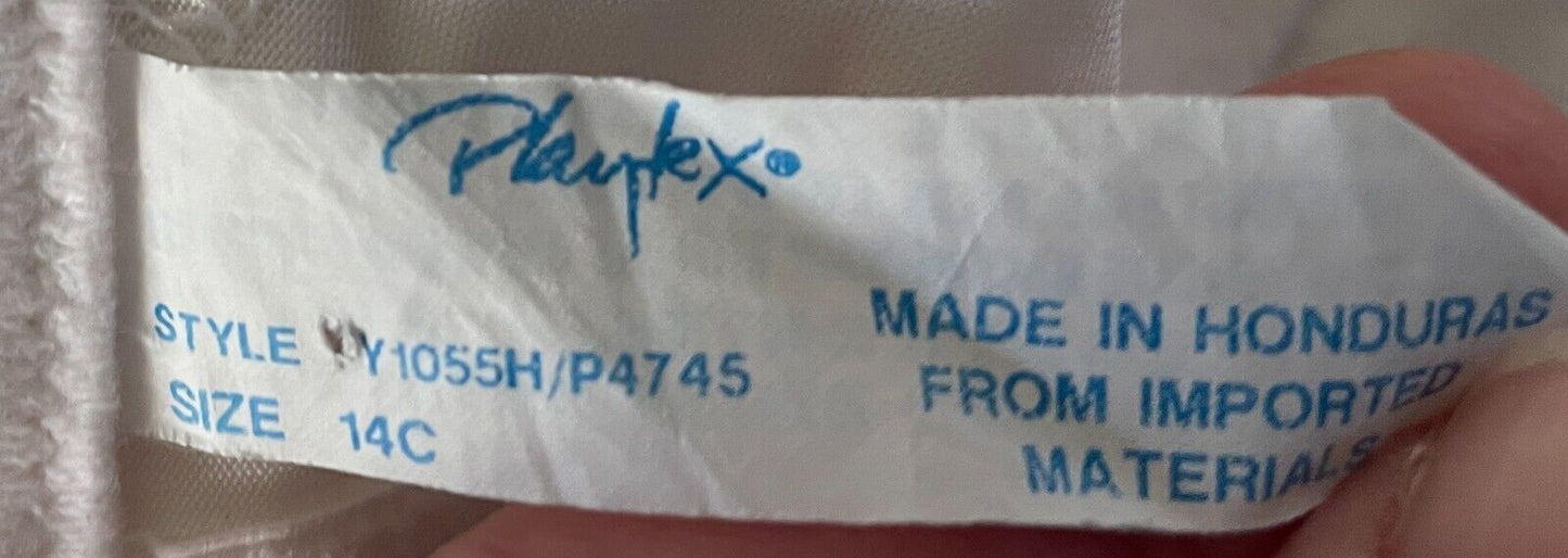 PLAYTEX Bra 14C Wire Free Off White Jacquard Fabric Ultimate Lift & Support 14 C