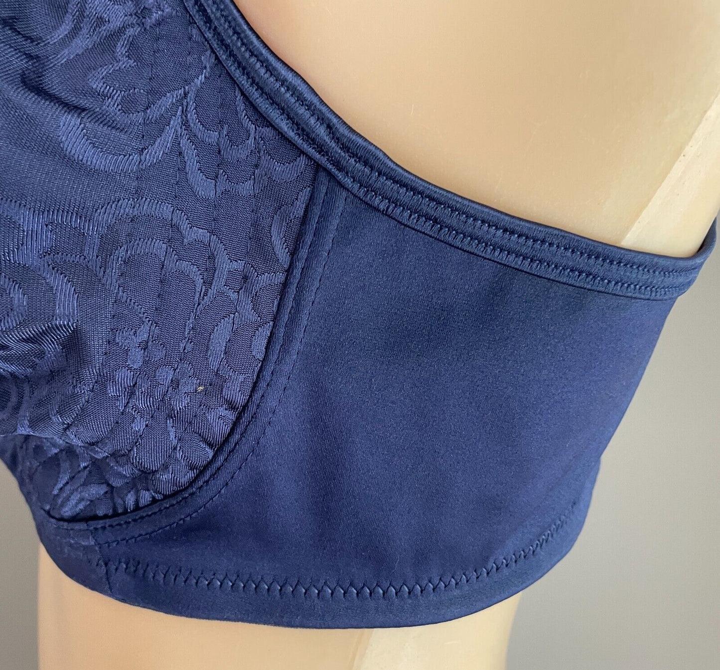 PLAYTEX Bra 18C Wire Free Blue Jacquard Fabric Ultimate Lift and Support 18 C