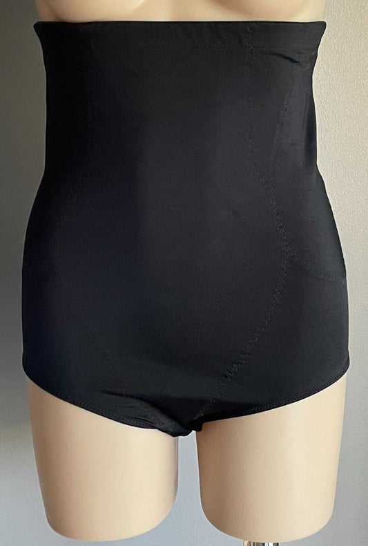 ShapeWear Black Control Briefs Pants Tummy Trimmer Waist Cincher Torso Sz 12 NEW