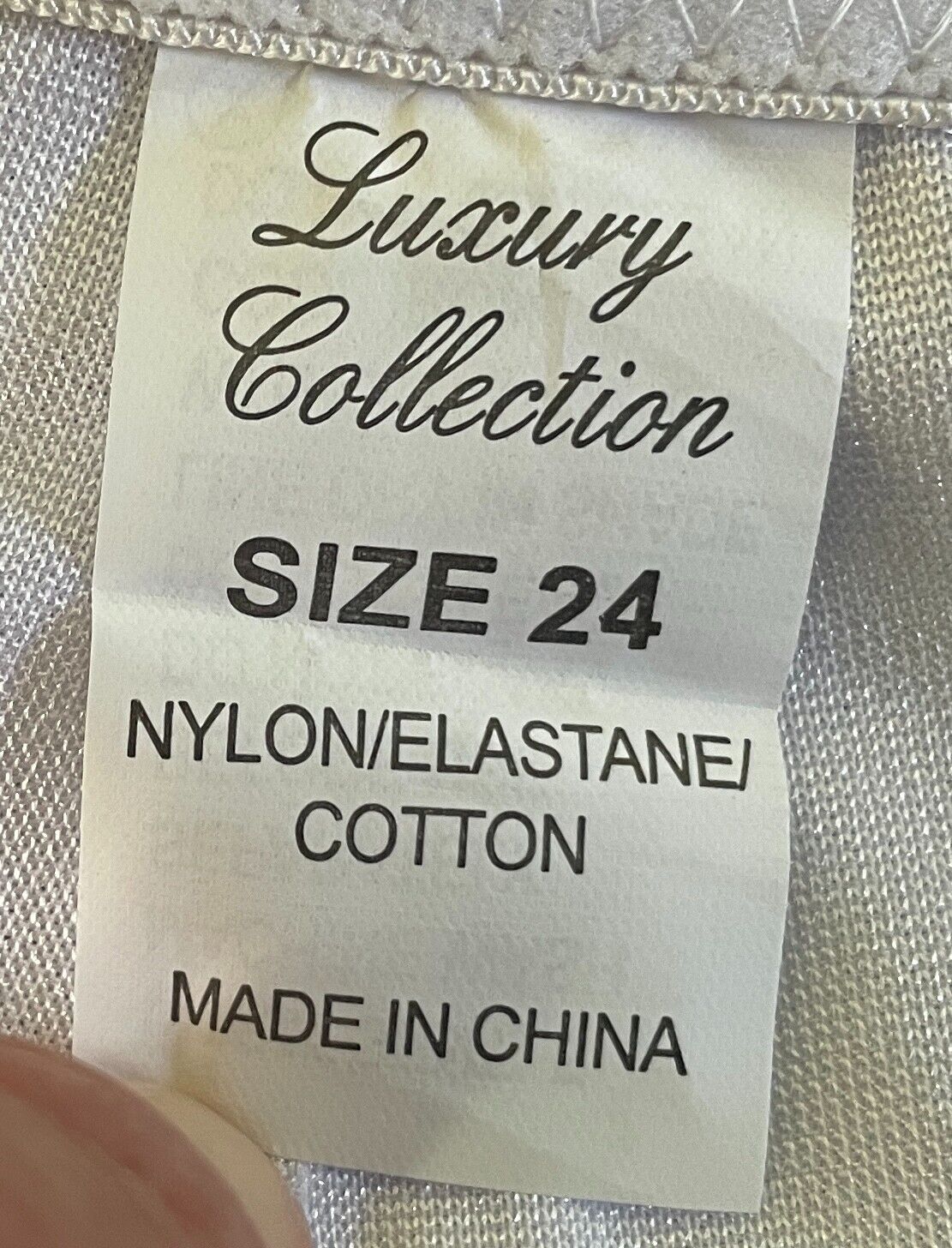 LUXURY COLLECTION Control Briefs ShapeWear White Pants Tummy Control Size 24