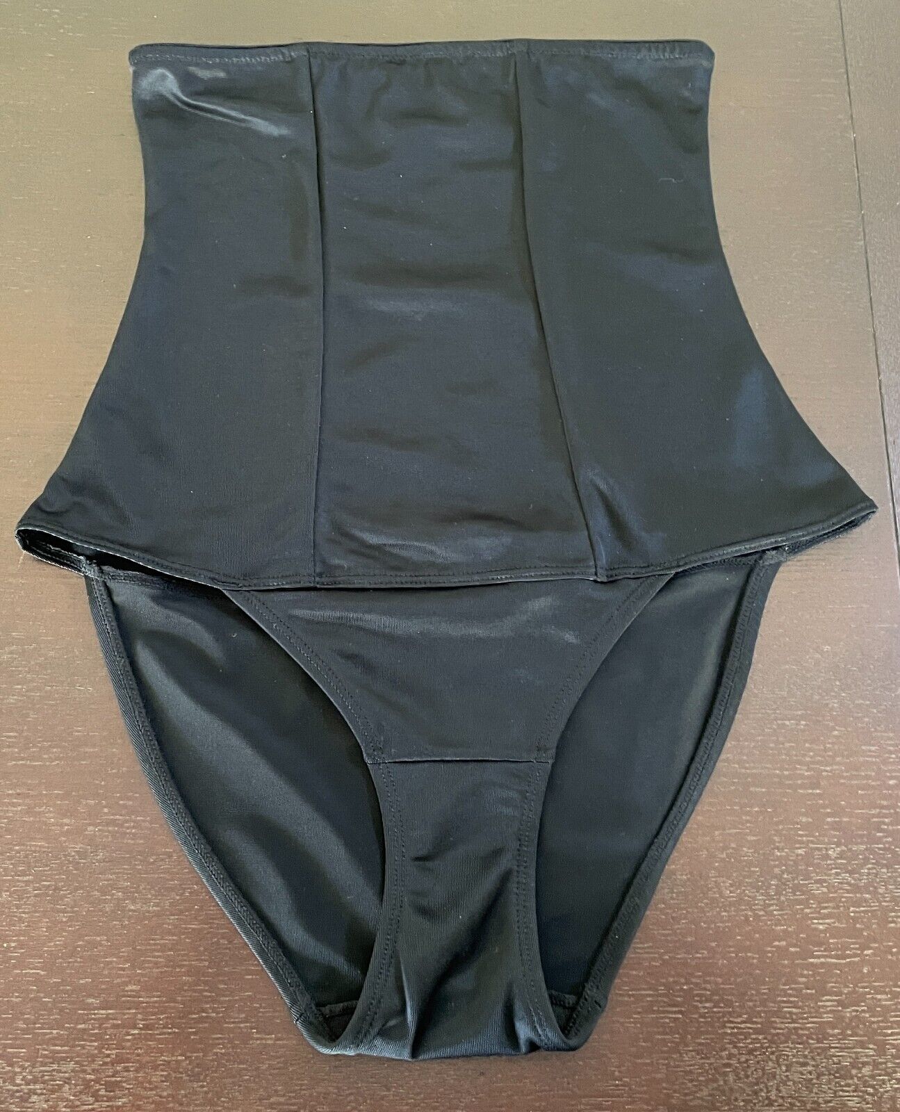 BASIC INSTINCTS ShapeWear Black Control Briefs Pants Tummy Waist Trimmer Size M