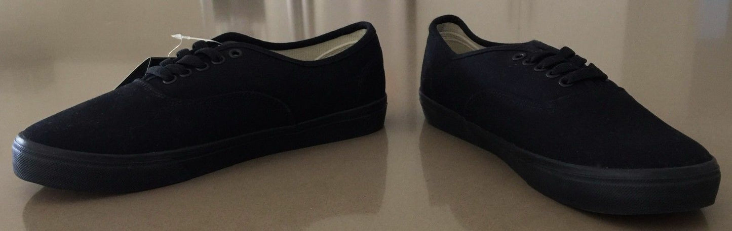 BC SPORTS "Kruza" "Black Cat" Canvas Shoes Black Sneakers Lace Mens Size 10 NEW