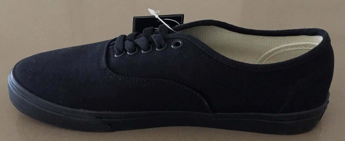 BC SPORTS "Kruza" "Black Cat" Canvas Shoes Black Sneakers Lace Mens Size 10 NEW