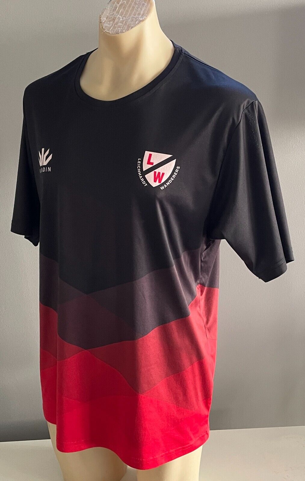 Paladin LEICHHARDT WANDERERS NRL Club Black Red Short Sleeve Top Chest 122cm