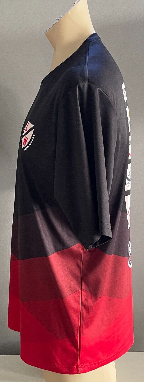Paladin LEICHHARDT WANDERERS NRL Club Black Red Short Sleeve Top Chest 122cm