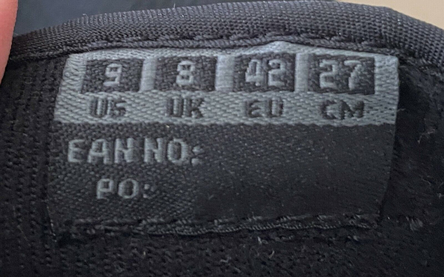Mens DUNLOP VOLLEY Sport Shoes Black Grey Trim Lace Up Sneakers US9 UK8 NOS NEW