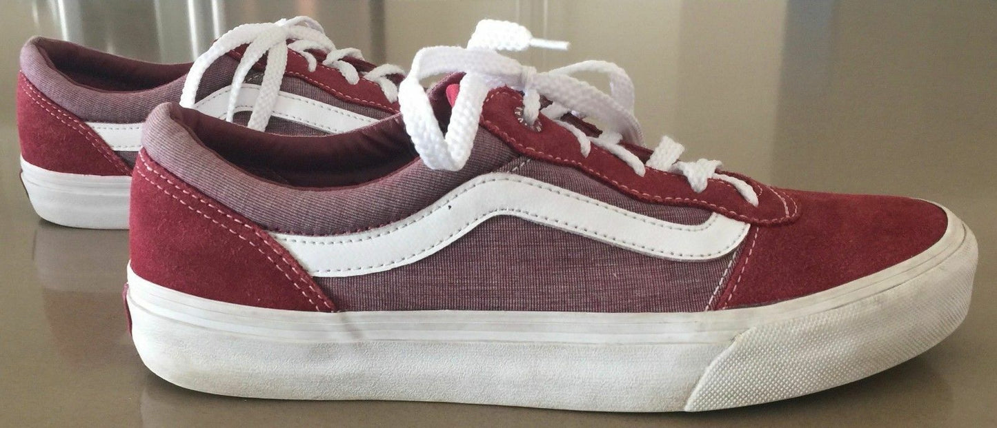 VANS Shoes Lace Up Sneakers Burgundy Old Skool Size US Mens 7 UK6 EU39 25cm
