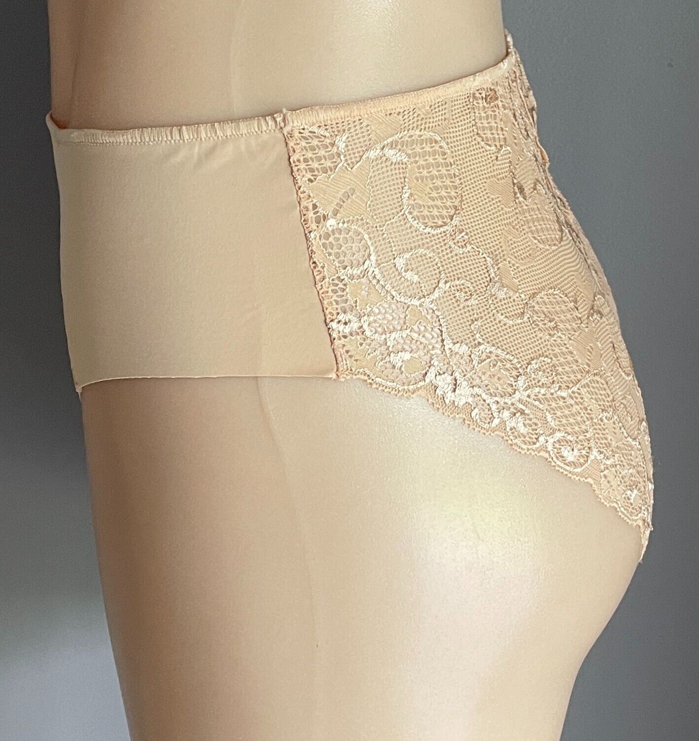 BRAS N THINGS Nude Smooth Comfort Lace Back High Waist Briefs Size 16 (00499101)