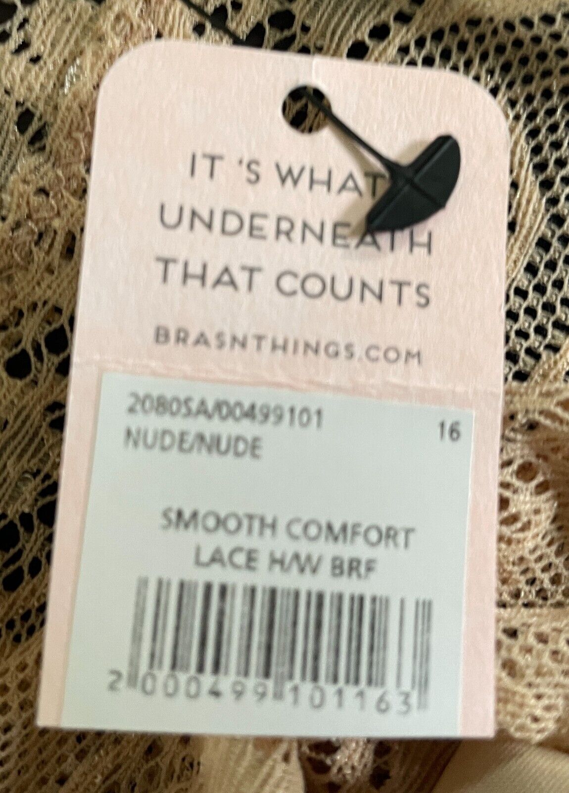 BRAS N THINGS Nude Smooth Comfort Lace Back High Waist Briefs Size 16 (00499101)